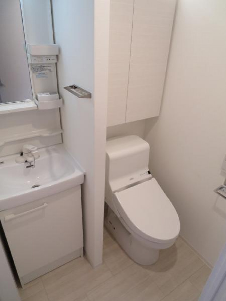 独立洗面台、洗浄・暖房機能付トイレ